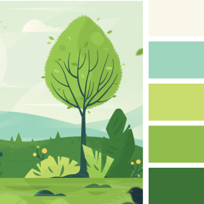 cool color palette peaceful