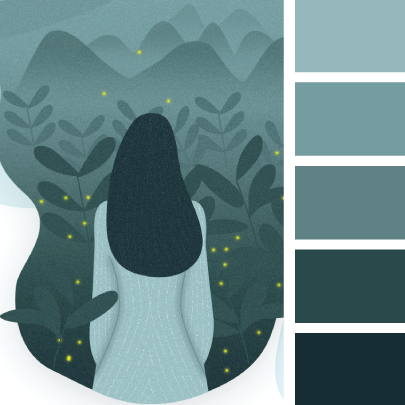 cool color palette sadness