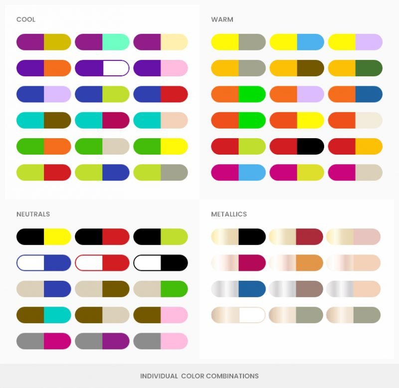 individual color combinations