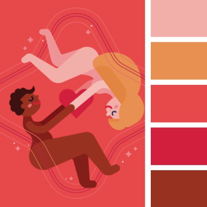 warm color palettes example passion