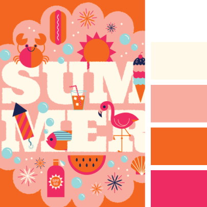 warm color palettes example summer