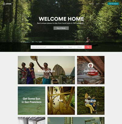 airbnb's new website