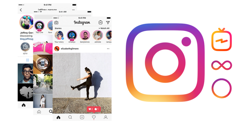 Instagram gradient logos