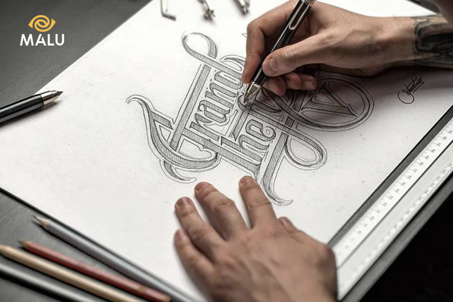 Logo hand-drawn là gì? Phong cách thiết kế logo vẽ tay thuần tuý - Malu