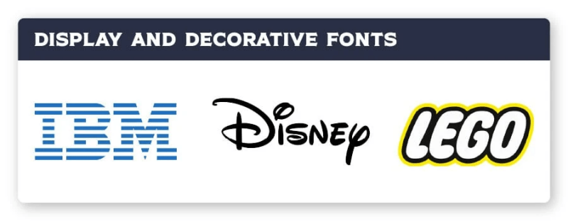 Display and decorative fonts