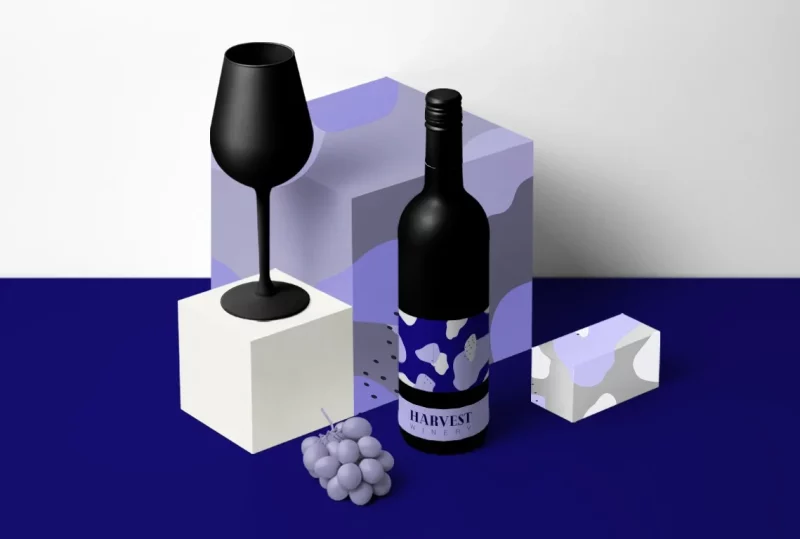 Wordmark wine logos