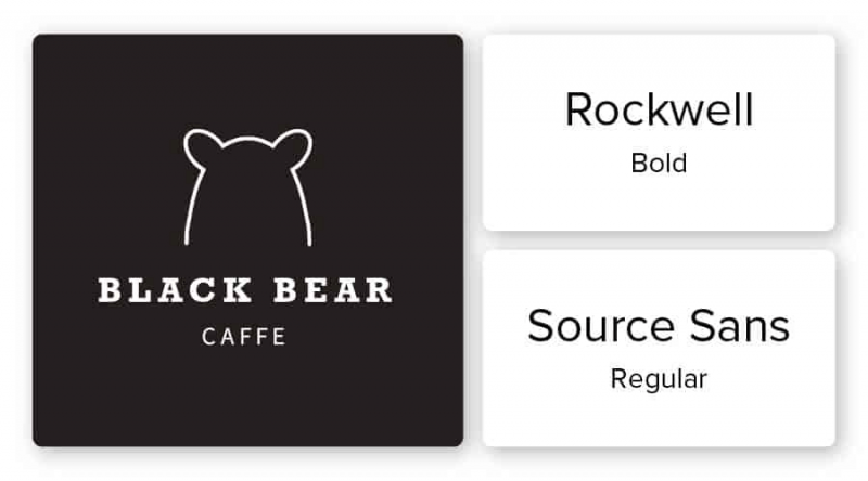 caffe logo font combination