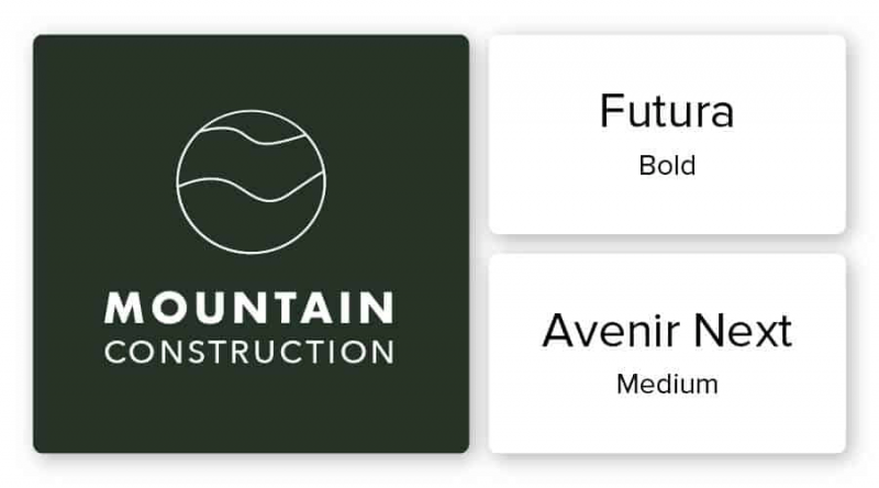construction logo font combinati