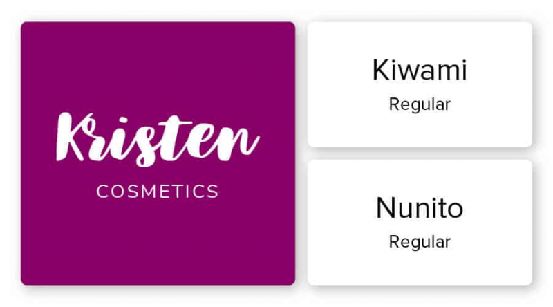 cosmetics logo font combination