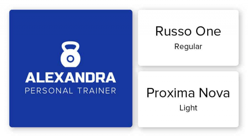 personal trainer logo font combi
