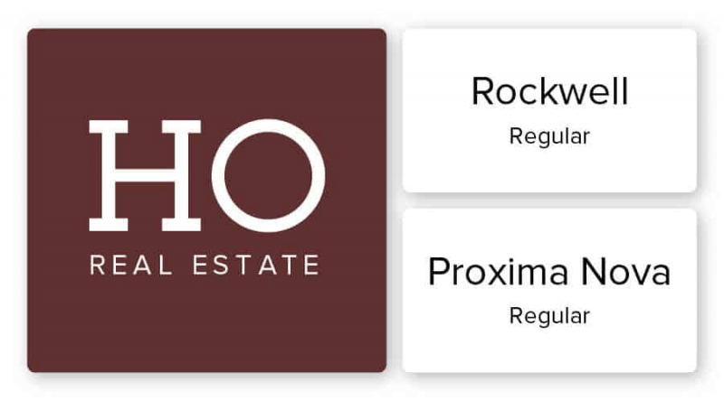 real estate logo font combinatio