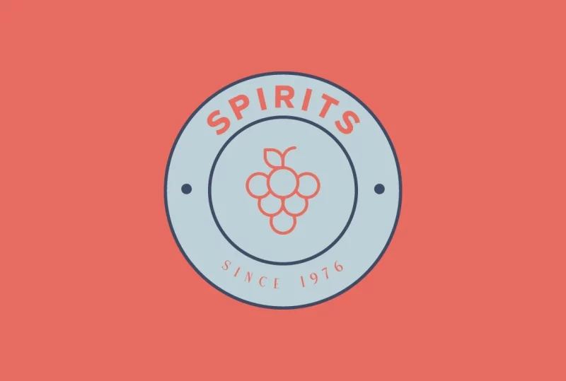 wine logo with grapes