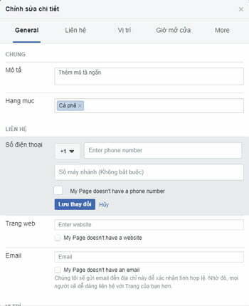 change the information according to the request of facebook