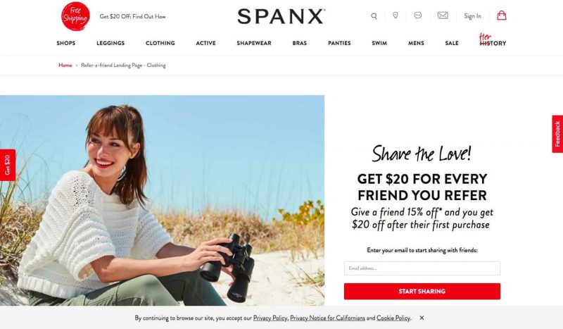 spanx refer a friend