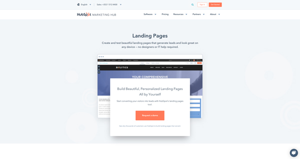 tao landing page hubspot