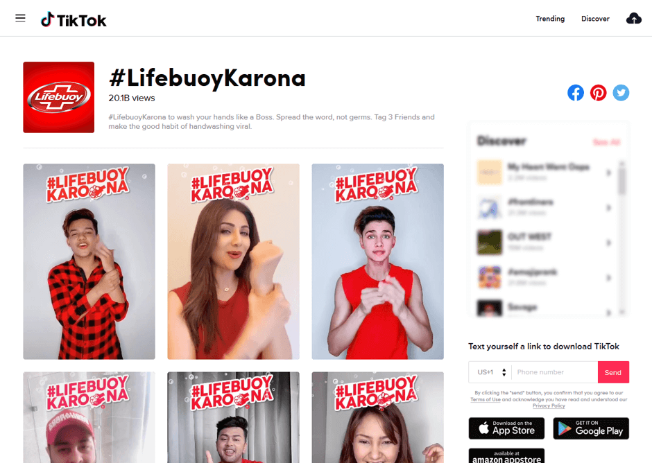 Archive of all LifebuoyKarona hashtag videos on TikTok