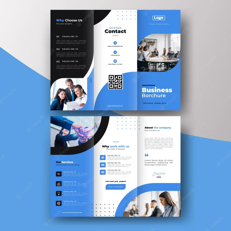 abstract trifold brochure template concept 52683 38607
