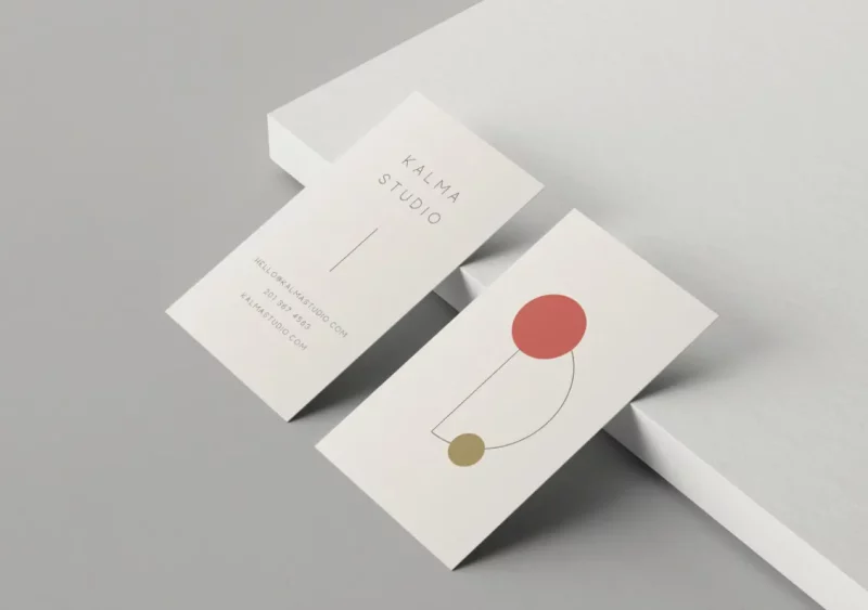 abstract vertical business card