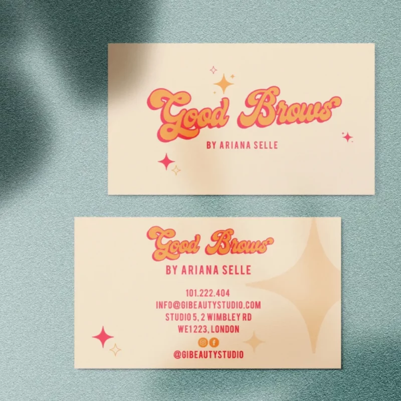 groovy retro business card