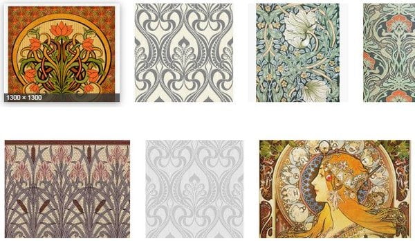 the application of art nouveau in design