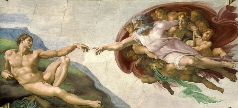 Michelangelo Creation of Adam cropped
