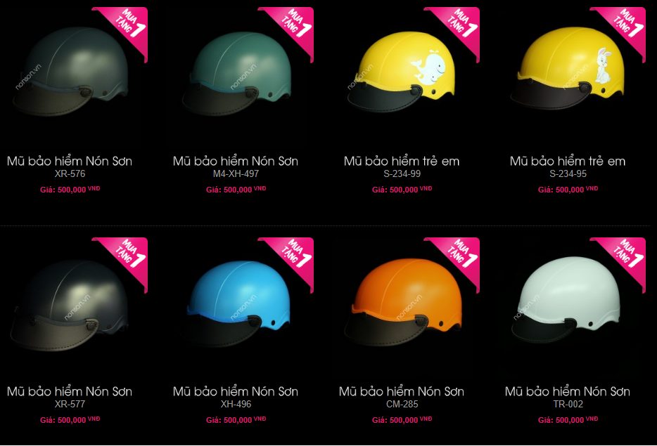Non Son's affordable helmet design is also in a simple style with one main color tone