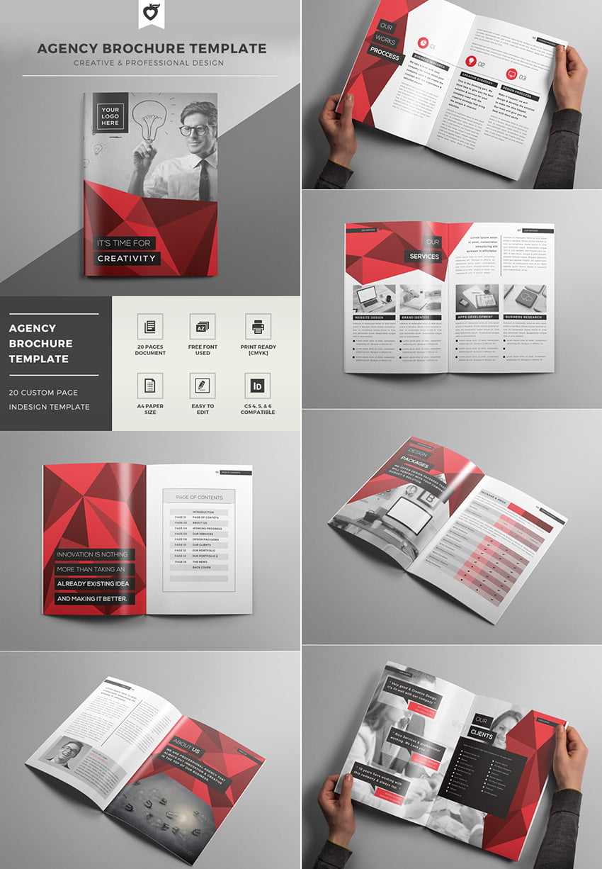creative agency indesign brochure template