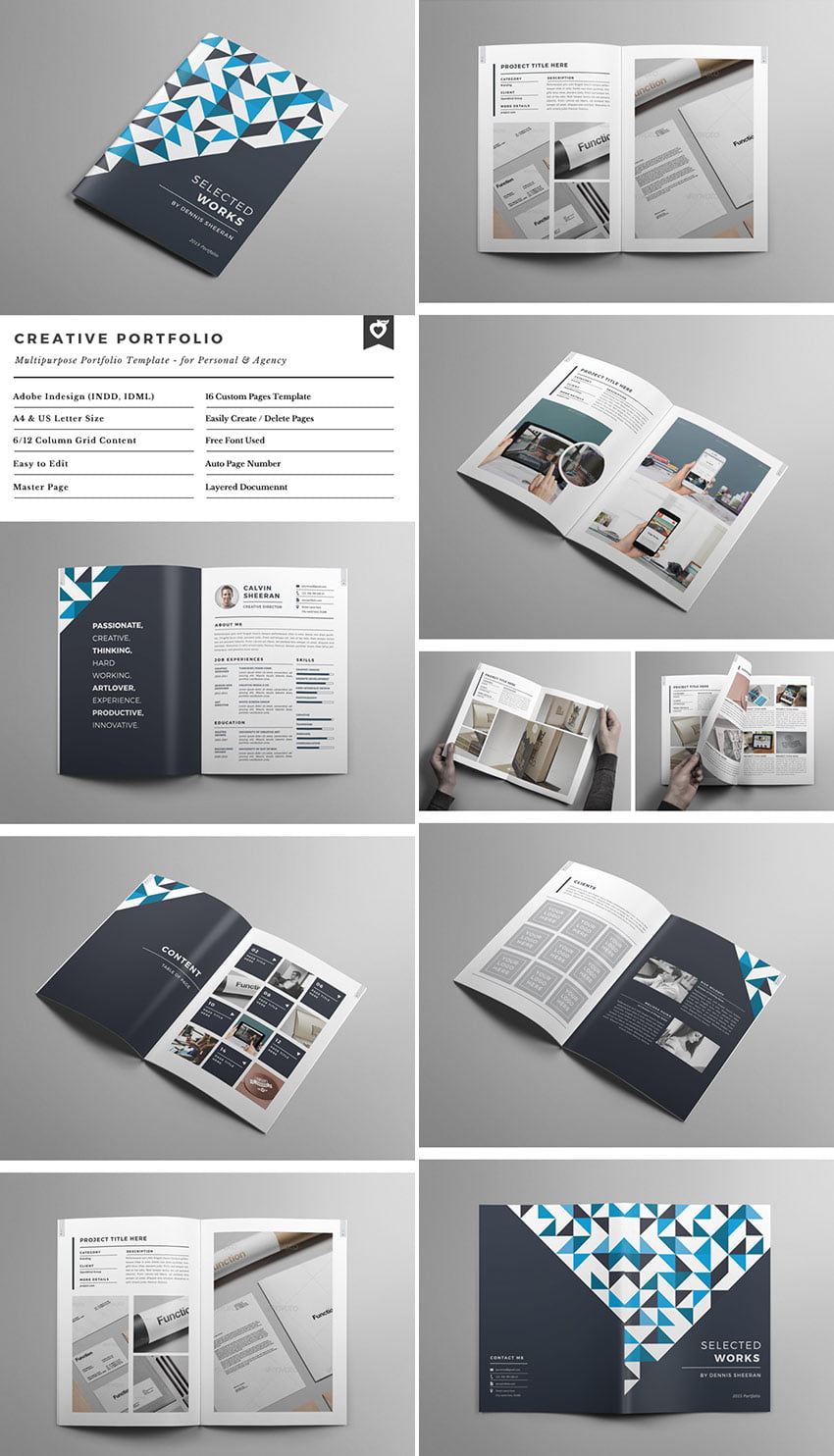 creative business portfolio brochure indesign