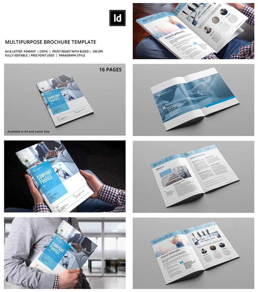 multipurpose indesign corporate brochure