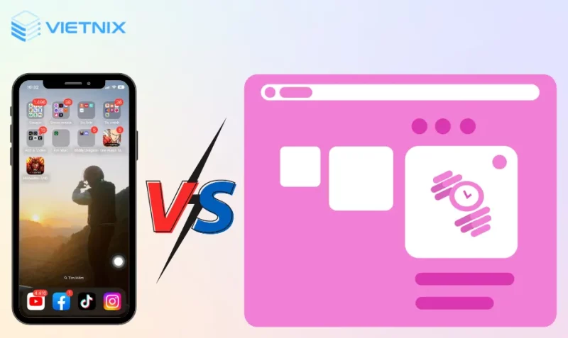 Compare mobile phone and web apps