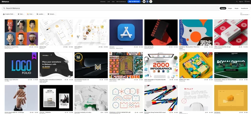 how to create a portfolio on behance