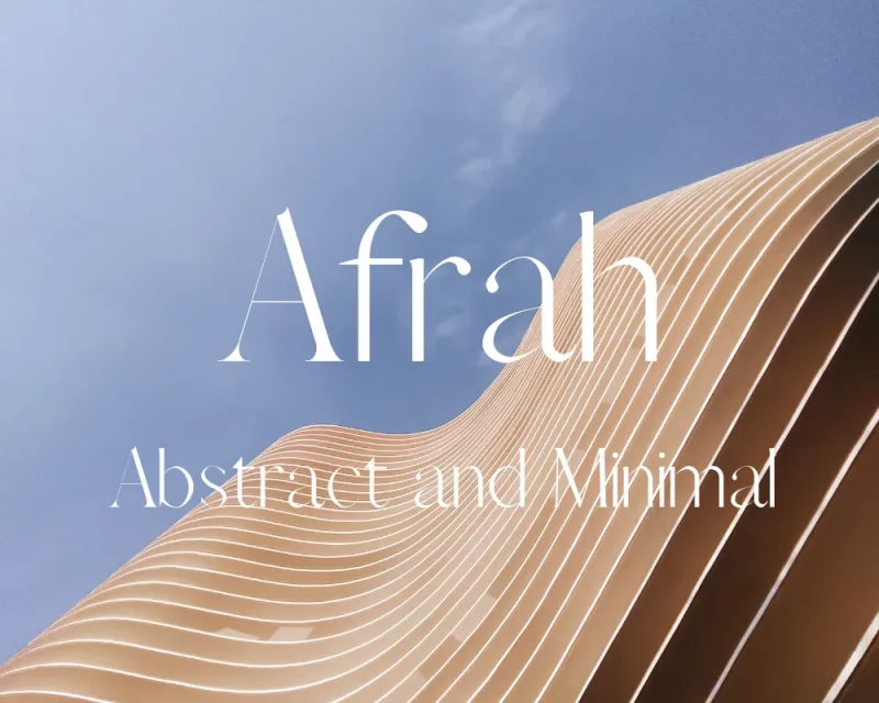Afrah free minimalist font