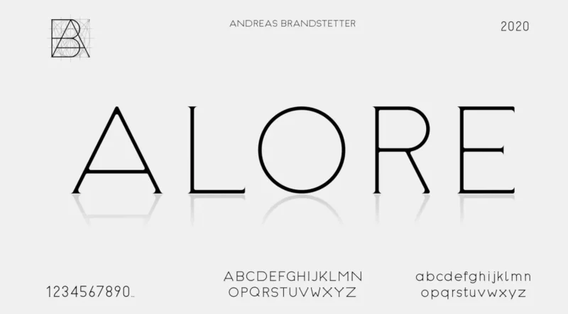 alore thin clean serif font 1536