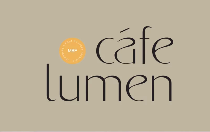 cafe lumen abstract minimal font