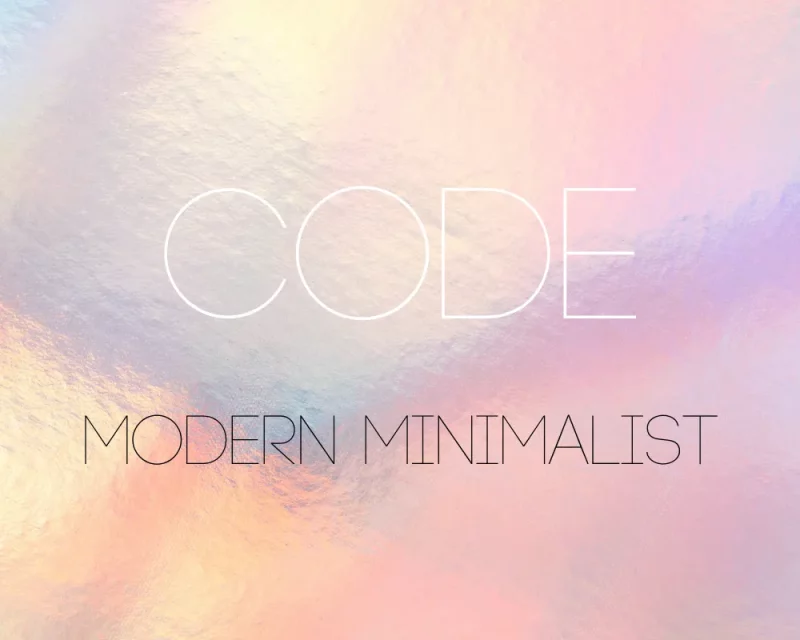 code free minimalist font