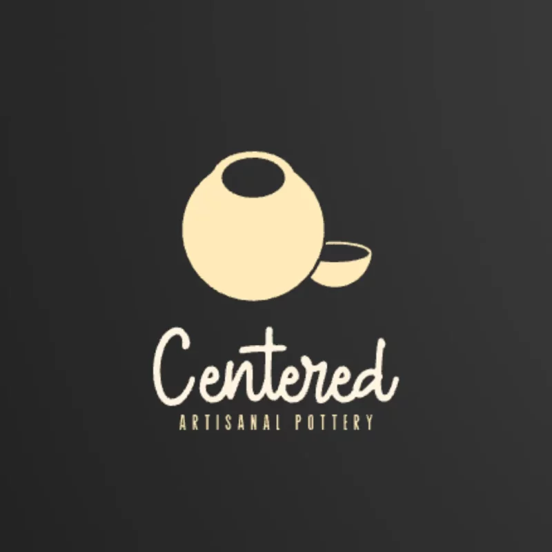 handmade pottery logo design