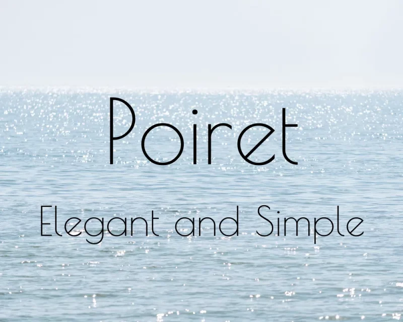 poiret free minimalist font