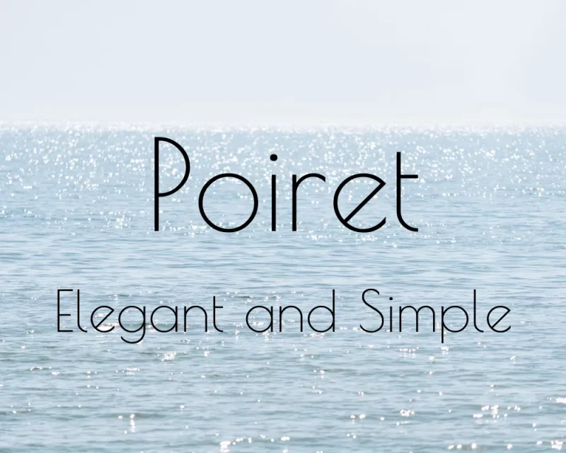 Poiret Free Minimalist Font